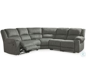Goalie Pewter 5 Piece Reclining Sectional