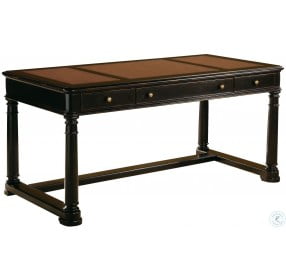 Louis Phillippe Black Table Desk Home Office Set