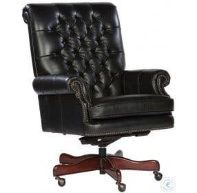 Special Reserve Black Leather Tufted Back Executive Chair