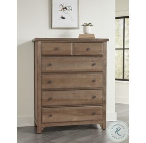 Cool Farmhouse Natural 5 Drawer Chest