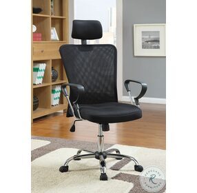 Stark Black And Chrome Office Chair