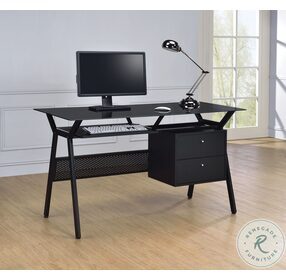Weaving Black Home Office Desk