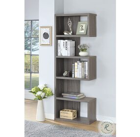 Joey Weathered Grey 5 Tier Bookcase