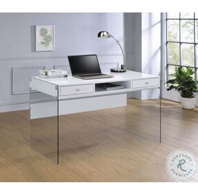 Dobrev Gloss White Computer Desk