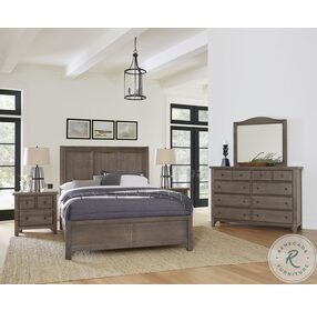 Cool Farmhouse Gray King Panel Bed