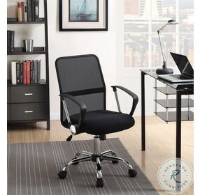 Gerta Black And Chrome Office Chair