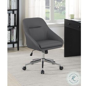 Jackman Grey Upholstered Office Chair