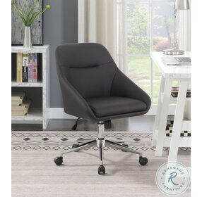 Jackman Brown Upholstered Office Chair