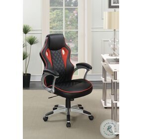 Lucas Black And Red Upholstered Office Chair