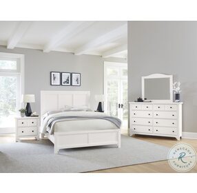 Cool Farmhouse Soft White Queen Panel Bed