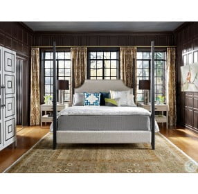 Midtown Distressed Steel Accent Stanton King Poster Bed