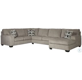 Ballinasloe Platinum 3 Piece Sectional with RAF Chaise