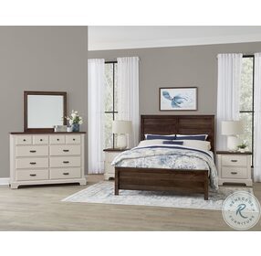 Lancaster County Dove Gray And Amish Walnut 8 Drawer Dresser