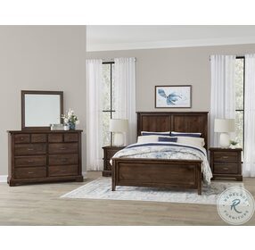 Lancaster County Amish Walnut Queen Panel Bed
