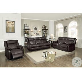 Jude Brown Double Reclining Sofa