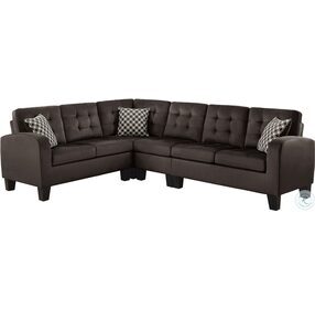 Sinclair Chocolate Reversible LAF Sectional