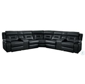 Amite Black 7 Piece Power Reclining Sectional