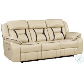Amite Beige Power Double Reclining Living Room Set