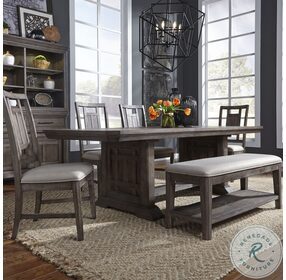 Artisan Prairie Wire Brushed Aged Oak 78" Extendable Dining Table