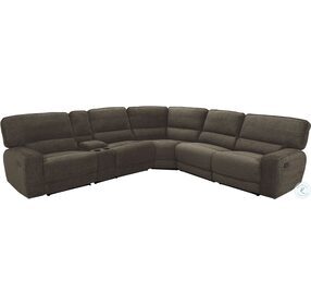 Shreveport Brown 6 Piece Reclining Sectional