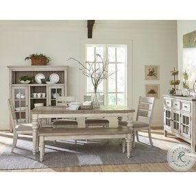 Heartland Antique White Rectangular Leg Dining Table