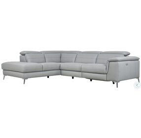 Cinque Light Gray LAF Power Reclining Sectional