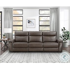 Maroni Dark Brown Power Double Reclining Living Room Set with Power Headrests