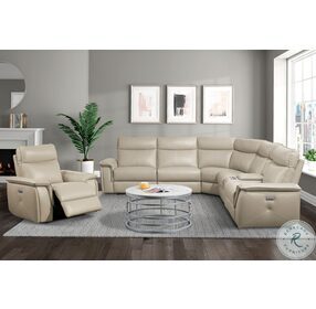 Maroni Taupe Power Recliner With Power Headrest