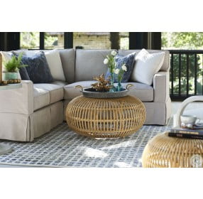 Coastal Living Natural Rattan Scatter Coffee Table