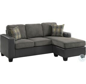 Slater Gray Reversible Sofa Chaise