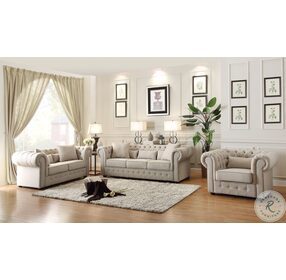 St. Claire Brown Fabric Sofa