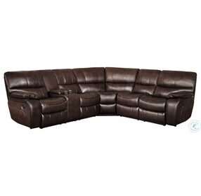 Pecos Dark Brown Reclining LAF Sectional
