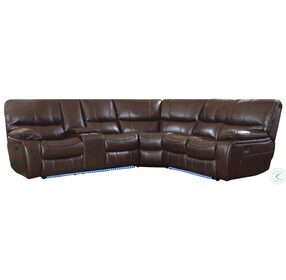 Pecos Brown Armless Power Reclining Sectional