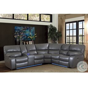 Pecos Gray Power Reclining Sectional