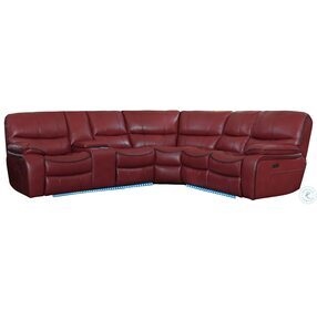 Pecos Red Power Reclining Sectional