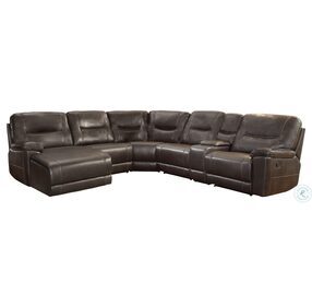 Columbus Brown Reclining LAF Sectional