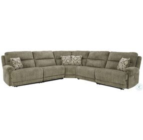 Lubec Taupe 5 Piece Power Reclining Sectional