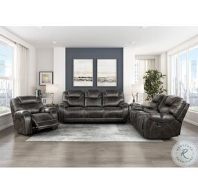 Gainesville Chocolate Double Reclining Sofa