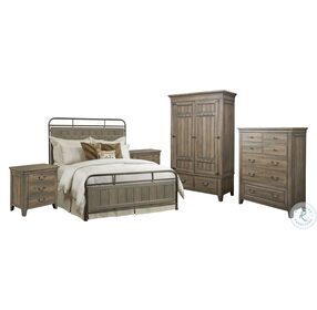 Mill House Folsom Barley Queen Metal Panel Bed