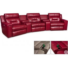 Excel Burpee Power Reclining Home Theater Group With Power Headrests