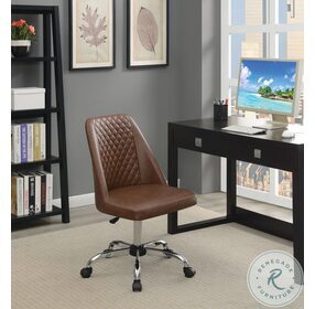 Althea Brown And Chrome Office Chair