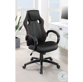 Carlos Black Upholstered Office Chair