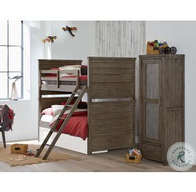 Bunkhouse Aged Barnwood Twin Over Twin Bunk Bed