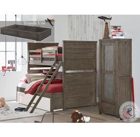 Bunkhouse Aged Barnwood Twin Over Full Bunk Bed With Trundle