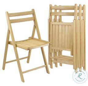 Robin Natural Folding Chair Set of 4