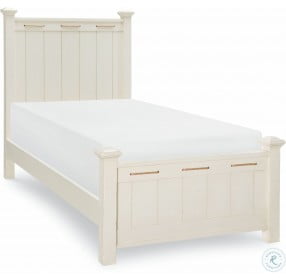 Lake House Pebble White Youth Low Poster Bedroom Set