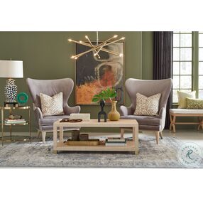 Patricia Natural Grasscloth Coffee Table