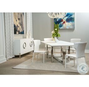 Halo Glossy White Side Chair Set of 2