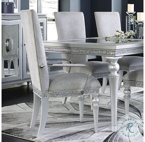 Melrose Plaza Light Gray Dining Arm Chair Set of 2