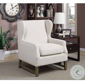 Fleur Cream Wing Back Accent Chair